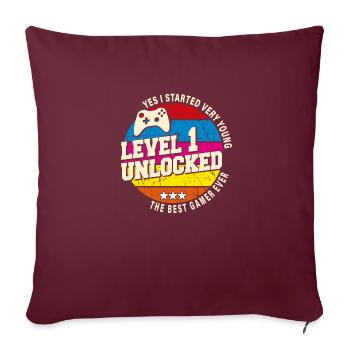 Original 2023 Vintage Niveau 1 Débloquer - Housse de coussin décorative 45 x 45 cm - bordeaux - Devant