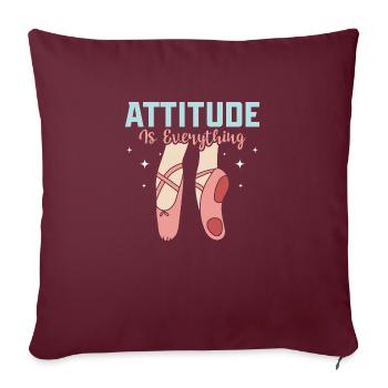 L’attitude est tout dans la danse classique - Housse de coussin décorative 45 x 45 cm - bordeaux - Devant