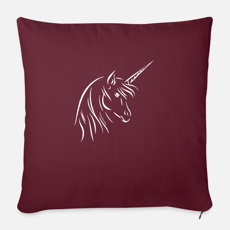 unicorn - Sofakissenbezug 45 x 45 cm - Burgunderrot