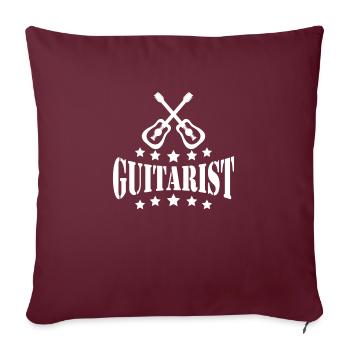 Guitarist Guitar Playing Guitarist Rock Music Fun - Sofa pillowcase 17,3'' x 17,3'' (45 x 45 cm) - burgundy - Front