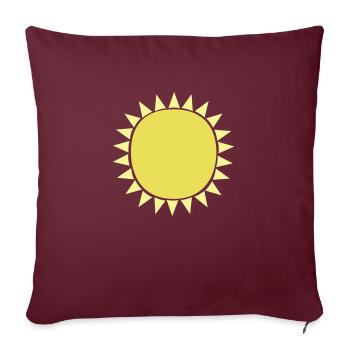 Soleil Soleil - Housse de coussin décorative 45 x 45 cm - bordeaux - Devant