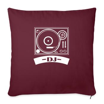 Turntable DJ - Sofa pillowcase 17,3'' x 17,3'' (45 x 45 cm) - burgundy - Front