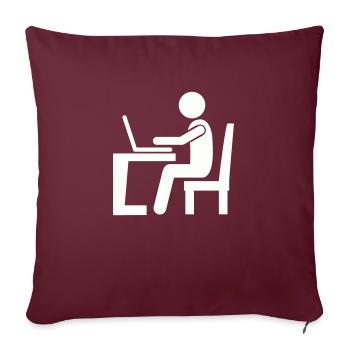 Work Office - Sofa pillowcase 17,3'' x 17,3'' (45 x 45 cm) - burgundy - Front