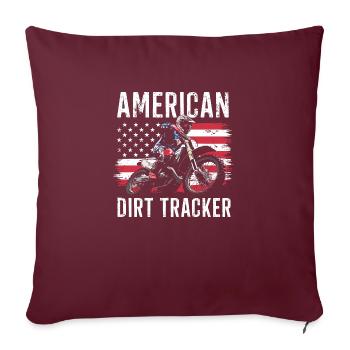 Flat Track Racing Passion - Sofa pillowcase 17,3'' x 17,3'' (45 x 45 cm) - burgundy - Front