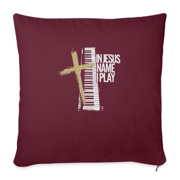 Praise through piano music - Sofa pillowcase 17,3'' x 17,3'' (45 x 45 cm) - burgundy - Front