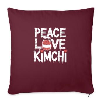 For all kimchi lovers - Sofa pillowcase 17,3'' x 17,3'' (45 x 45 cm) - burgundy - Front