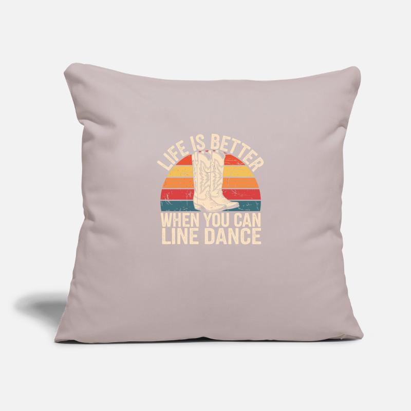 More fun with line dancing Sofa pillowcase 17,3'' x 17,3'' (45 x 45 cm)