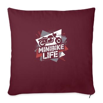 Small bikes, big passion - Sofa pillowcase 17,3'' x 17,3'' (45 x 45 cm) - burgundy - Front