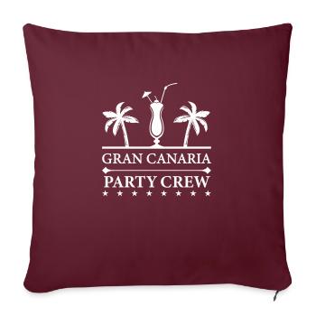 Gran Canaria Party Crew - Sofa pillowcase 17,3'' x 17,3'' (45 x 45 cm) - burgundy - Front