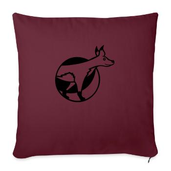 Fox Hole Front Part Front Burrow Go Out - Sofa pillowcase 17,3'' x 17,3'' (45 x 45 cm) - burgundy - Front