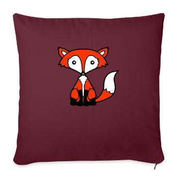 Fox Red Fox Wild Animal Clever Forest Inhabitants - Sofa pillowcase 17,3'' x 17,3'' (45 x 45 cm) - burgundy - Front