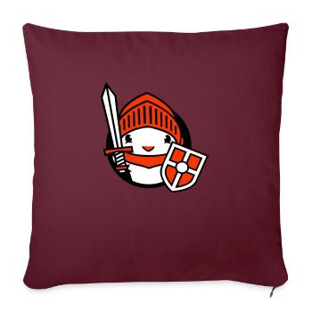 Duck Knight Armor Épée Bouclier Casque Combattant - Housse de coussin décorative 45 x 45 cm - bordeaux - Devant