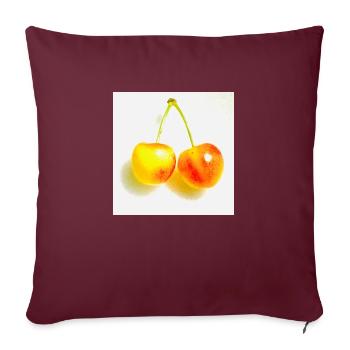 Kirsche - Sofakissenbezug 45 x 45 cm - Burgunderrot - Vorne