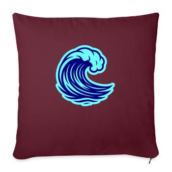 Wave Ocean - Sofa pillowcase 17,3'' x 17,3'' (45 x 45 cm) - burgundy - Front