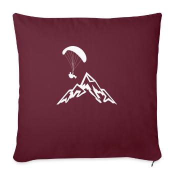 Paragliders Parachutists - Sofa pillowcase 17,3'' x 17,3'' (45 x 45 cm) - burgundy - Front