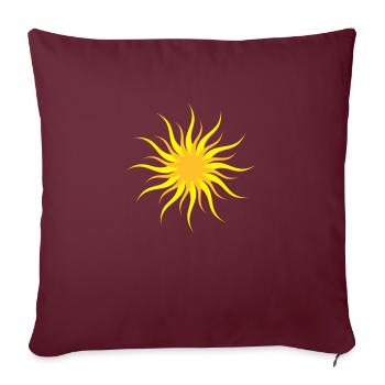 Soleil - Housse de coussin décorative 45 x 45 cm - bordeaux - Devant