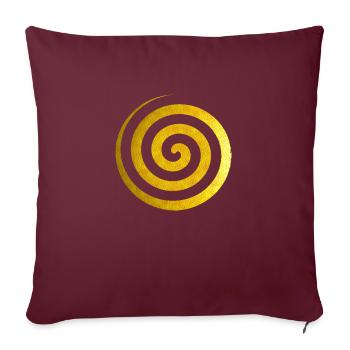 Spirale GOLD - Sofakissenbezug 45 x 45 cm - Burgunderrot - Vorne
