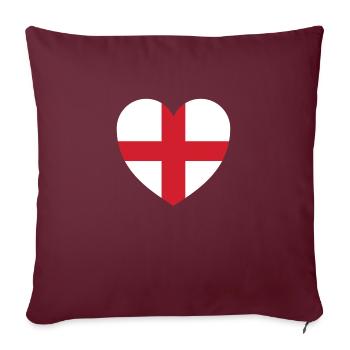 Coeur de l'Angleterre - Housse de coussin décorative 45 x 45 cm - bordeaux - Devant