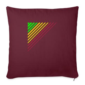 diagonal lines in colored - Sofa pillowcase 17,3'' x 17,3'' (45 x 45 cm) - burgundy - Front