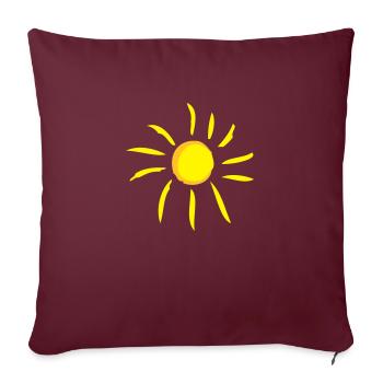 Sonne - Sofakissenbezug 45 x 45 cm - Burgunderrot - Vorne