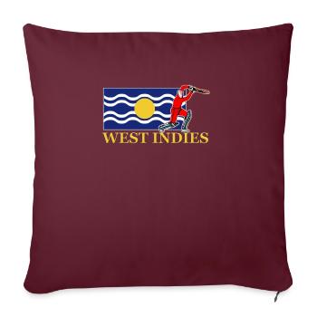 Joueur de cricket des Antilles - Housse de coussin décorative 45 x 45 cm - bordeaux - Devant