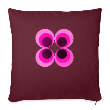 70s-tapete-siebziger-lila - Sofakissenbezug 45 x 45 cm - Burgunderrot - Vorne
