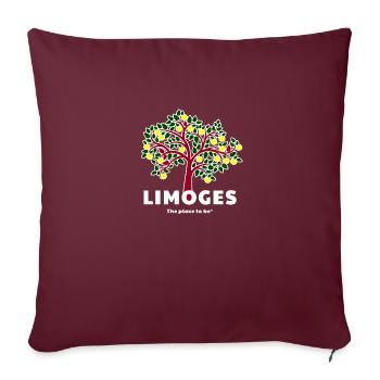 Limoges Pomme du Limousin - Housse de coussin décorative 45 x 45 cm - bordeaux - Devant