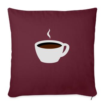 Kaffeetasse - Sofakissenbezug 45 x 45 cm - Burgunderrot - Vorne