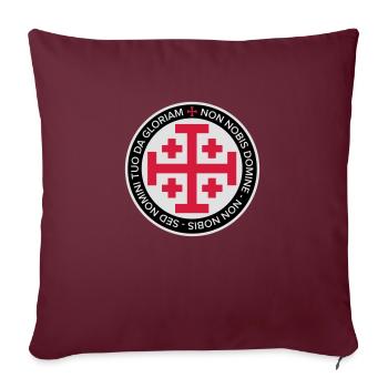 Jerusalem Crusader Cross - Sofakissenbezug 45 x 45 cm - Burgunderrot - Vorne