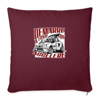 A fond puis accélère! - Housse de coussin décorative 45 x 45 cm - bordeaux - Devant