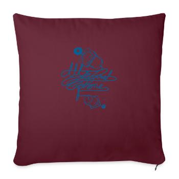 FIRSTPHONE - Housse de coussin décorative 45 x 45 cm - bordeaux - Devant