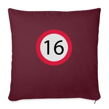 16 - Housse de coussin décorative 45 x 45 cm - bordeaux - Devant