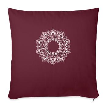 Mandala - Housse de coussin décorative 45 x 45 cm - bordeaux - Devant
