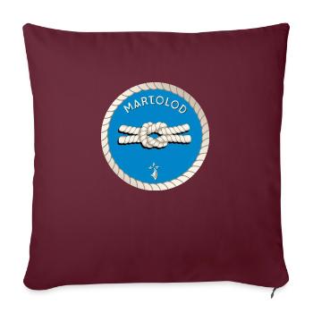 MARTELOD - LE MARIN BRETON - BREIZH - BZH - Housse de coussin décorative 45 x 45 cm - bordeaux - Devant