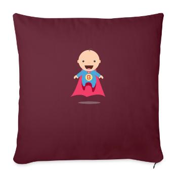 Super Baby - Housse de coussin décorative 45 x 45 cm - bordeaux - Devant