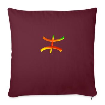 Z TIFINAGH - Housse de coussin décorative 45 x 45 cm - bordeaux - Devant