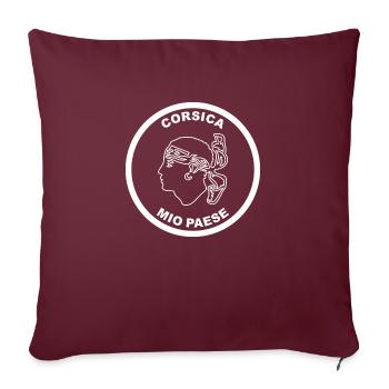 Corsica mio paese bl - Housse de coussin décorative 45 x 45 cm - bordeaux - Devant