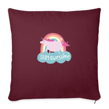 Unicorn - Sofakissenbezug 45 x 45 cm - Burgunderrot - Vorne