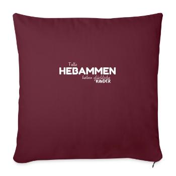 Hebamme - Sofakissenbezug 45 x 45 cm - Burgunderrot - Vorne