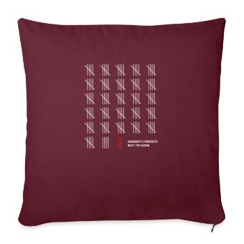 compte - Housse de coussin décorative 45 x 45 cm - bordeaux - Devant