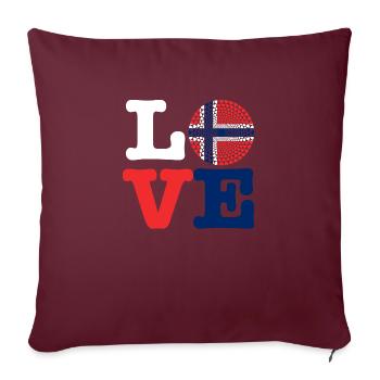 COEUR NORVÈGE - Housse de coussin décorative 45 x 45 cm - bordeaux - Devant