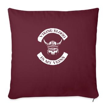 Viking Blood / Wikinger Blut - Sofakissenbezug 45 x 45 cm - Burgunderrot - Vorne