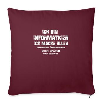 informatiker - Sofakissenbezug 45 x 45 cm - Burgunderrot - Vorne