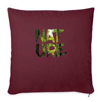 Nature - Sofakissenbezug 45 x 45 cm - Burgunderrot - Vorne