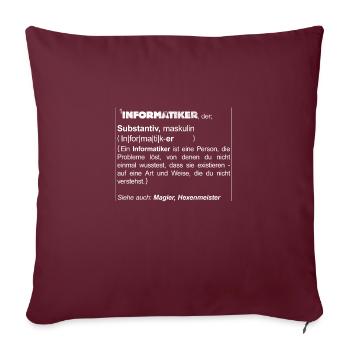 Informatiker - Sofakissenbezug 45 x 45 cm - Burgunderrot - Vorne