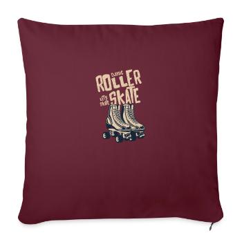 Classic Roller Skates - Sofa pillowcase 17,3'' x 17,3'' (45 x 45 cm) - burgundy - Front