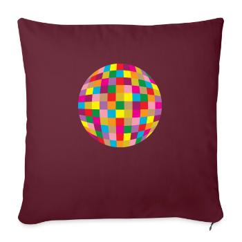 Disco ball - Sofakissenbezug 45 x 45 cm - Burgunderrot - Vorne