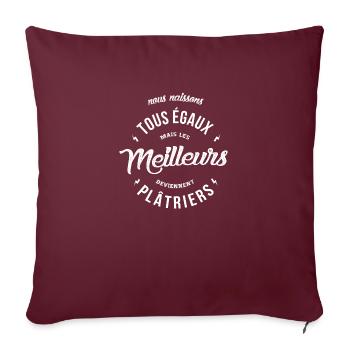 Les meilleures deviennent Plâtriers - Housse de coussin décorative 45 x 45 cm - bordeaux - Devant