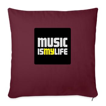 music i smy life - Sofakissenbezug 45 x 45 cm - Burgunderrot - Vorne