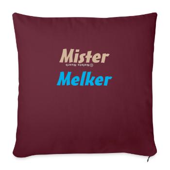 Mister Melker - Sofakissenbezug 45 x 45 cm - Burgunderrot - Vorne